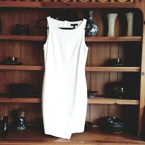 Sleek white Banana Republic body con dress